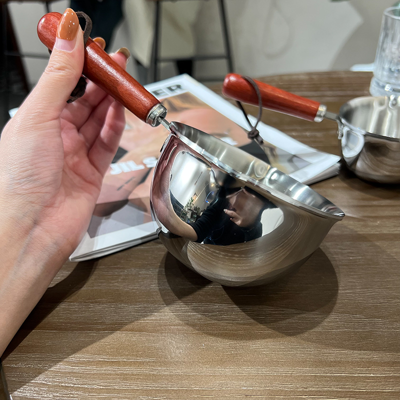 【老板娘家里自用】18/10不锈钢泼油I小锅热油专用锅迷你炝烧浇油