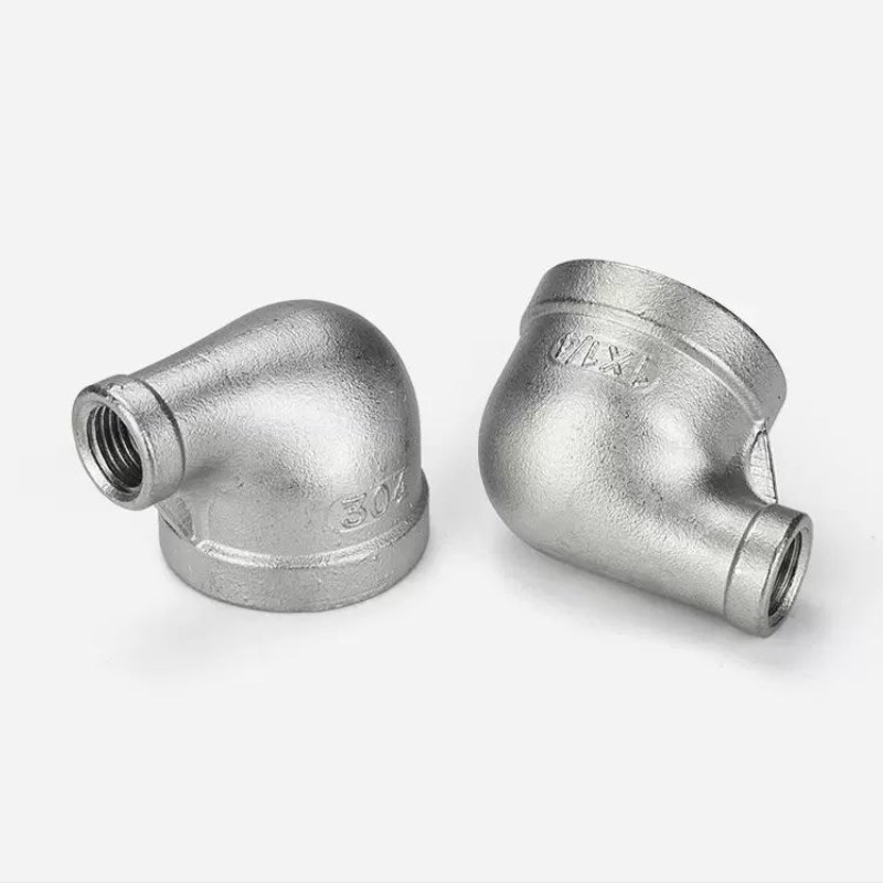 异径弯头不锈钢304美制NPT内丝变径9G0度直角大小螺纹转接头1寸4