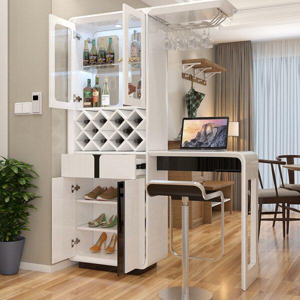 小吧台桌家用酒柜一体桌现代简约隔断柜客厅餐厅入户玄关柜置物架