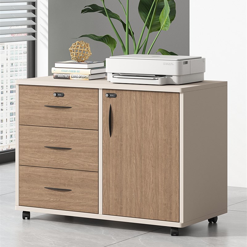 樊闸文件柜低柜地板柜储物柜木质办公隔断柜R信息柜茶柜带锁柜