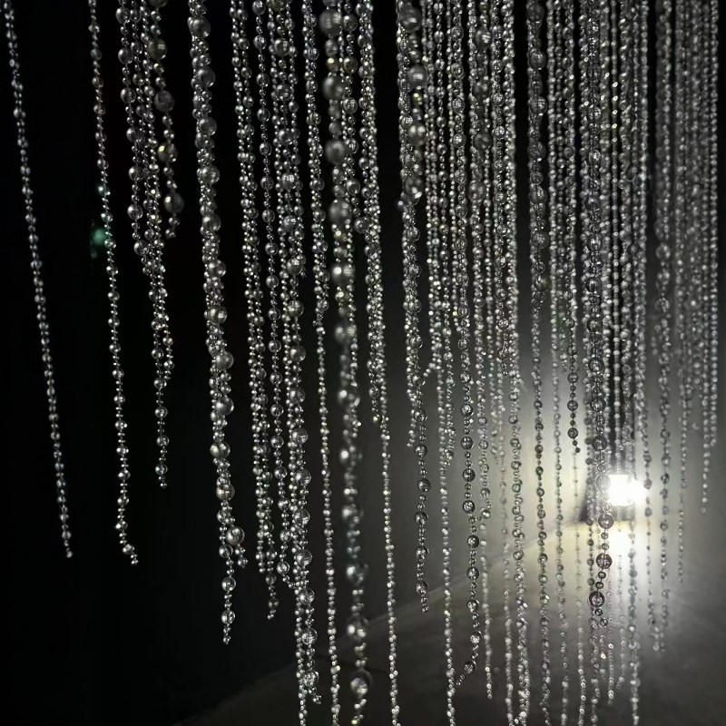 婚庆亚克力珠帘背景屏风婚庆道具水晶婚礼现场装饰舞台背景镂空帘
