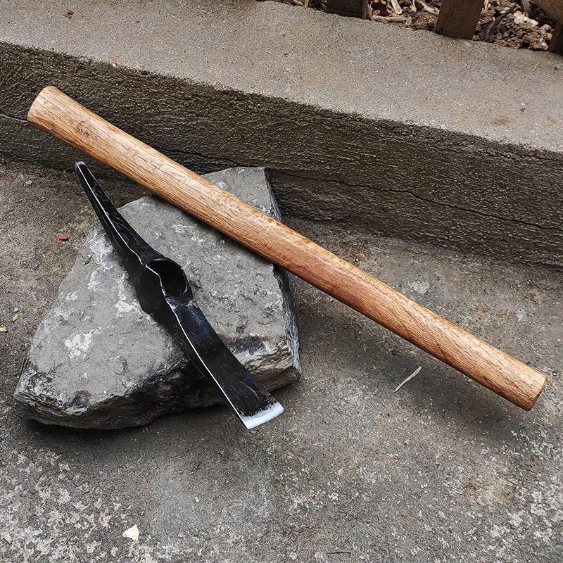 行星工坊金厂长手工锻造一体定制钢镐户外挖桩洋镐开荒十字镐冰镐