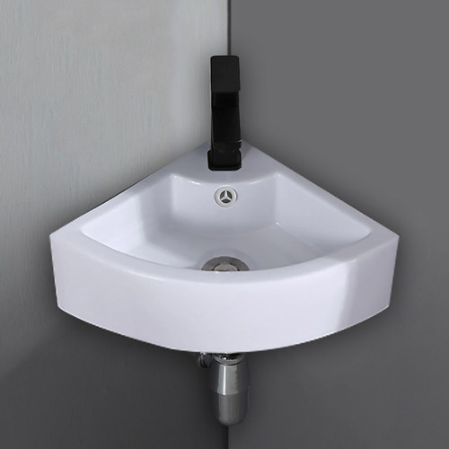 挂墙式洗手盆小号陶瓷盆墙角三角挂盆家用阳台卫生间简易洗漱池