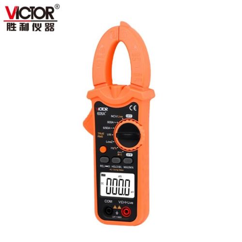 钳表VC606A/B/C钳形表防烧交直流K钳形电流万用表数字高精度
