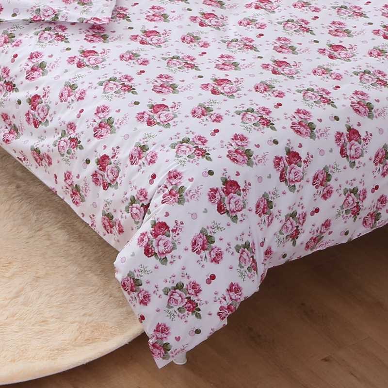 被罩单件 单人150x200白底大花被套全棉双人180x200x230欧式