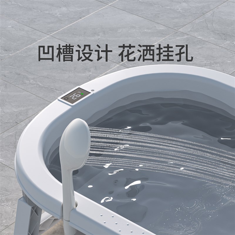 婴儿洗澡盆宝宝浴盆幼儿坐躺托可折叠大号浴桶小孩新生儿童家用品