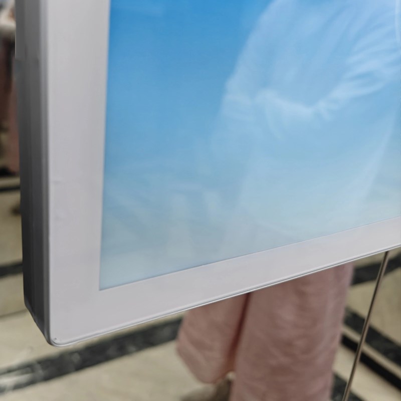 新款横版传媒画框挂墙展板广告框铝合金圆角分众电梯海报框子
