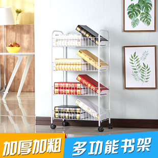 网篮置物架客厅放书架玩具多层架落地厨房卧室收纳储物架移动推车