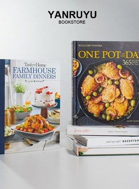 英文食谱样板间装饰真书鸡尾酒甜点烘焙菜谱厨房调酒道具书摆件