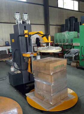 压顶缠绕机 TP1650F-DCS 电动压顶型 预拉伸托盘旋转缠绕膜打包机