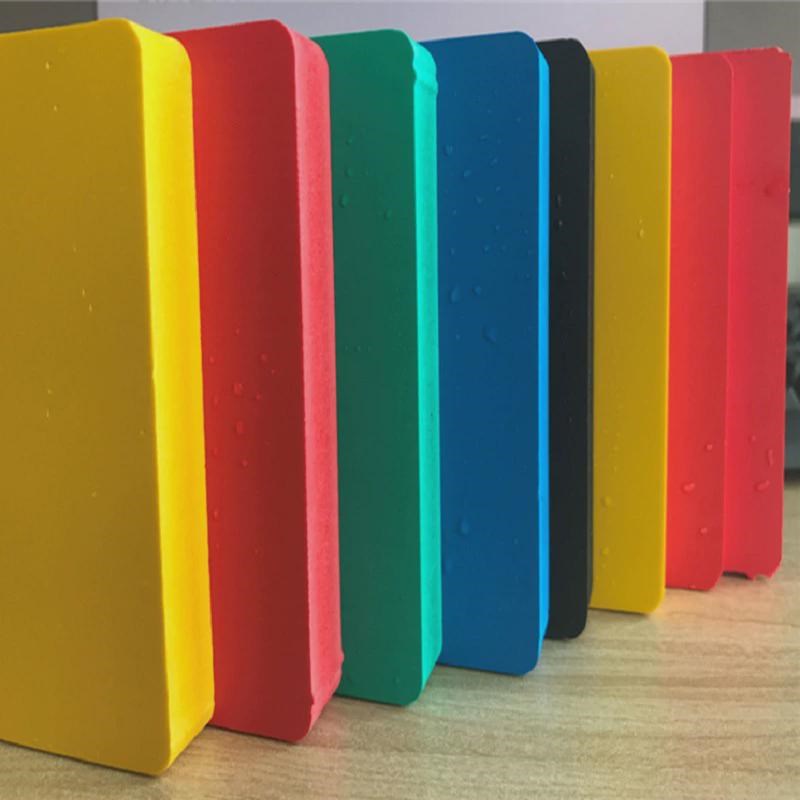 黑色pvc发泡板高密度pvc雪弗板彩色发泡板红黄绿蓝黑色1.2*2.4