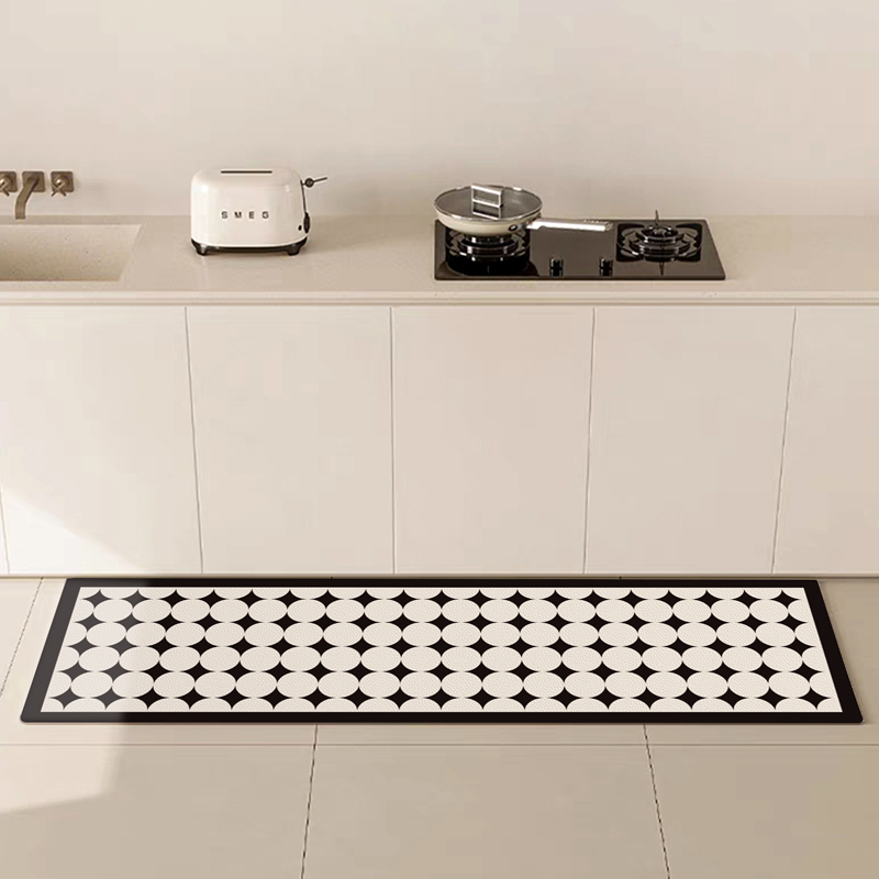 厨房专用地垫防滑防油防水防污可擦免清洗皮革脚垫厨房长条地毯