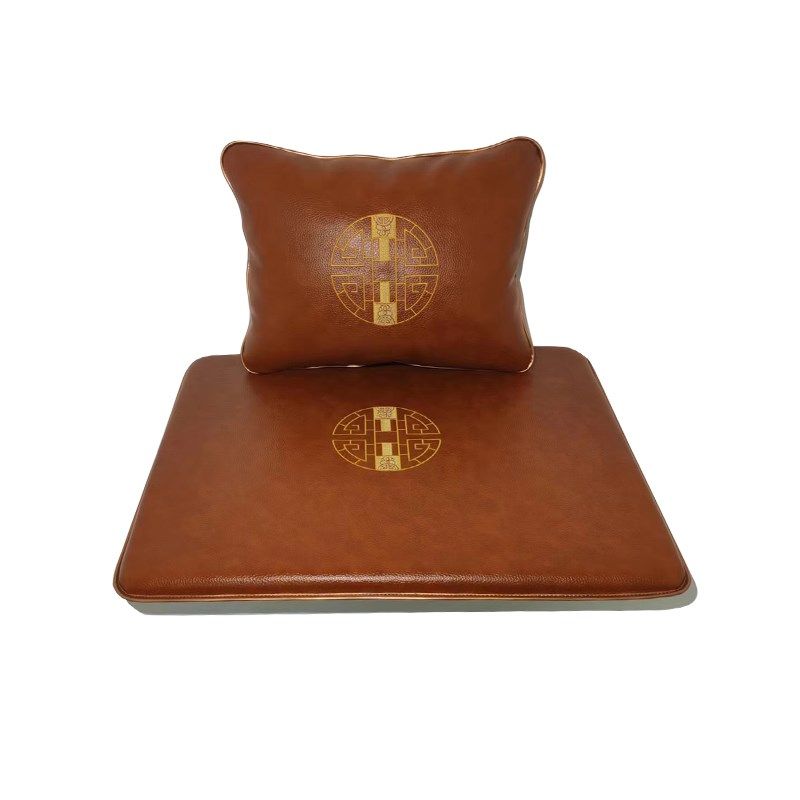 中式红木沙发茶桌椅太师椅餐桌椅子换鞋凳防水皮坐垫软包坐垫定制