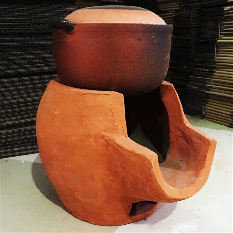 手工柴火泥炉土菜馆炖肉煨菜炭炉火锅灶怀旧餐具商用户外围炉煮茶