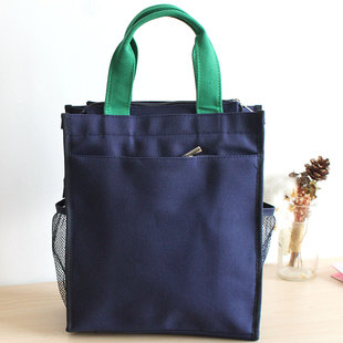 可爱帆布艺手提袋A4书袋中小学生复习补拎书袋课包办公资料文件袋