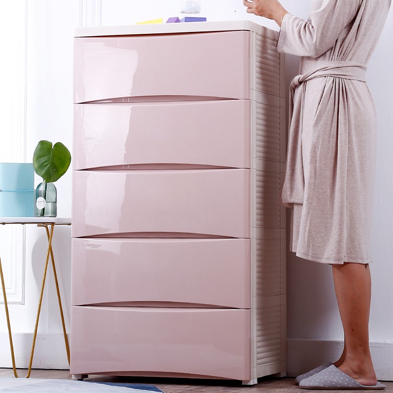 加厚塑料抽屉式收纳柜子宝宝衣柜儿童储物柜婴儿多层整理箱五斗柜