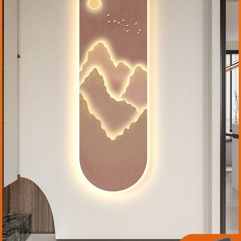 走廊玄关装饰画发光挂画床头卧室灯光客厅沙发背景墙楼梯墙上壁灯