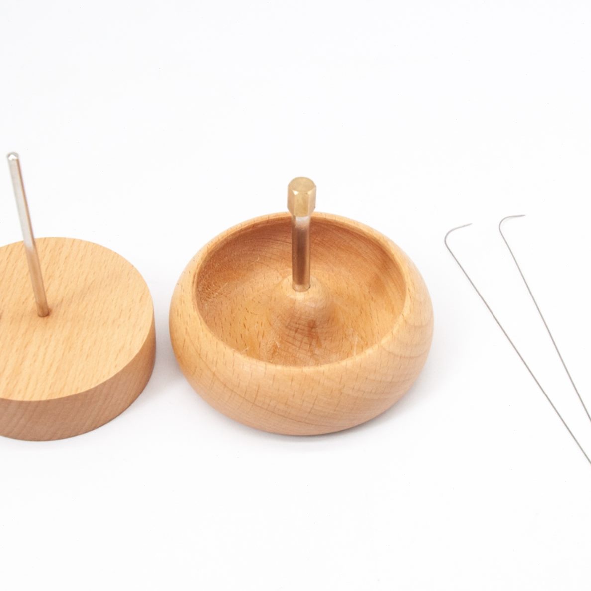 珠手动珠穿工具碗 针串珠管送珠串珠手工米珠cm10榉木刺绣穿神器