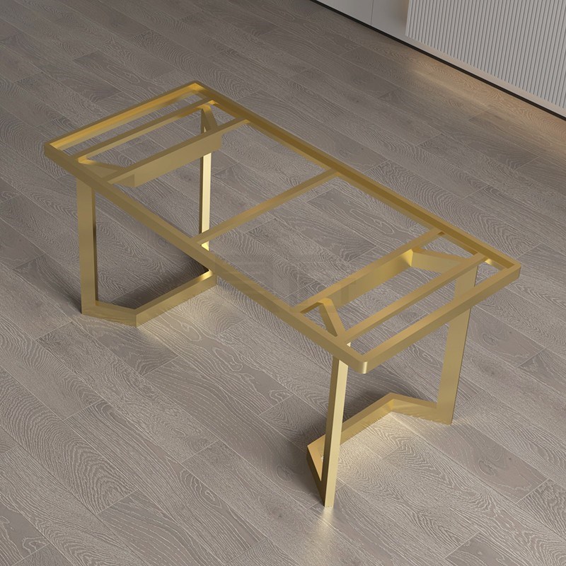 瓷砖内嵌支架岩板桌子腿办公桌架子金属简易桌架吧台架子铁艺桌脚