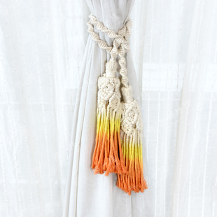 那一挂手工编织窗帘绑带波西米亚门帘绑绳束带免打孔纯棉个性流苏