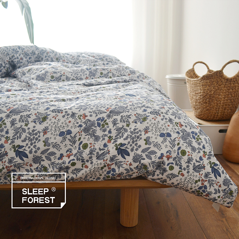 纯棉被套单件田园碎花全棉单人学生被罩双人植物睡眠保暖花卉2米