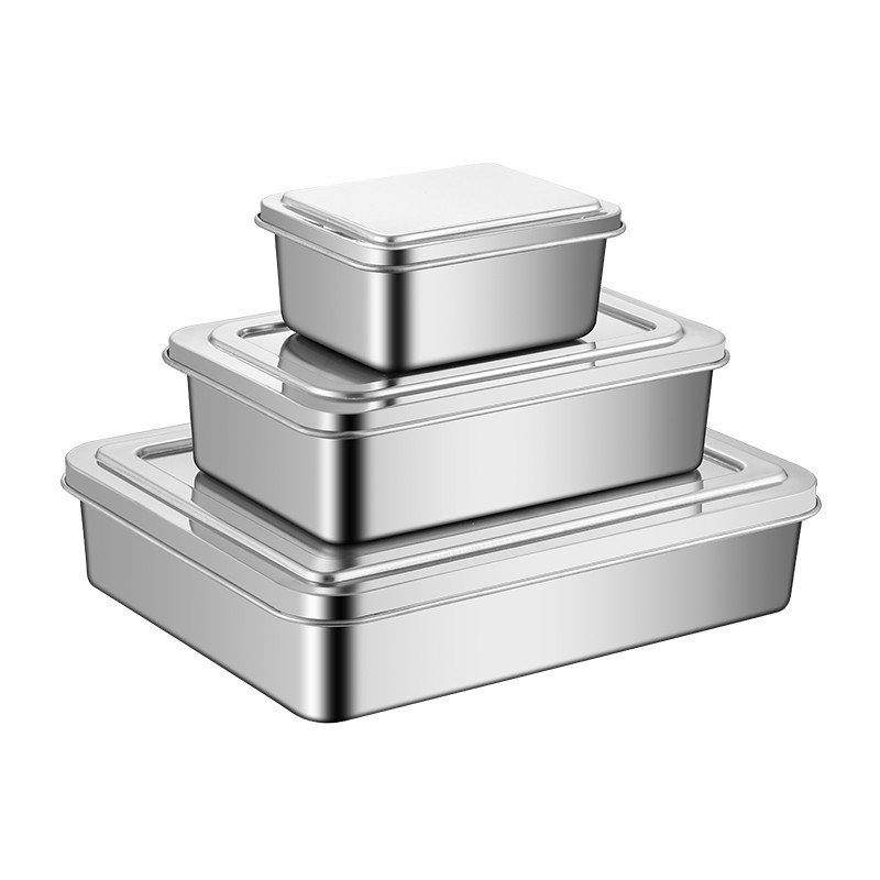 316烘焙提拉米苏托盘不锈钢长方形方盘蛋糕烤盘容器盒子盘子带盖