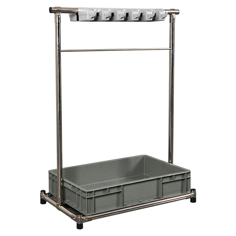 不锈钢落地式拖把架可移动商用置物架墩布扫把架清洁工具收纳架子