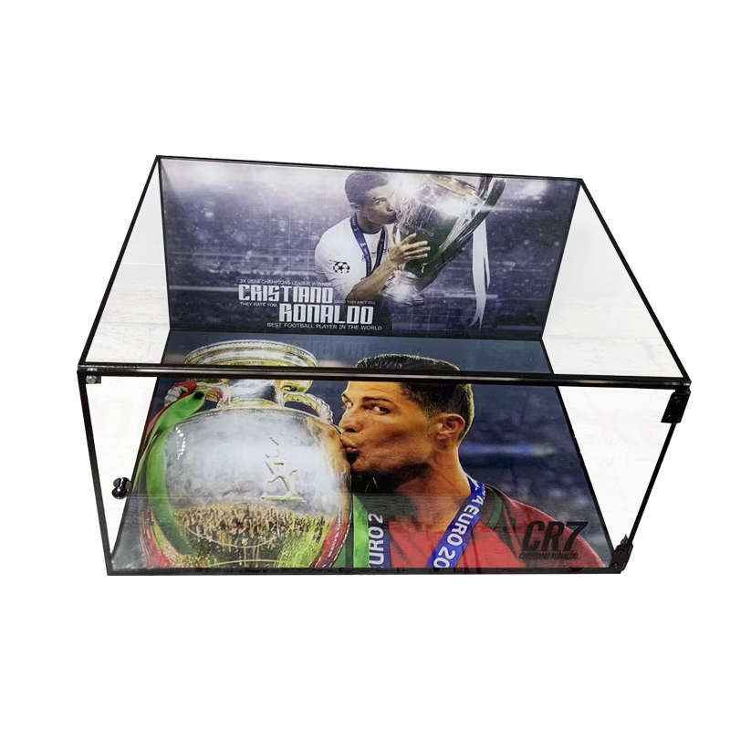 C罗球鞋收纳盒亚克力展示盒收藏展示柜图案可定制高端礼盒生日礼