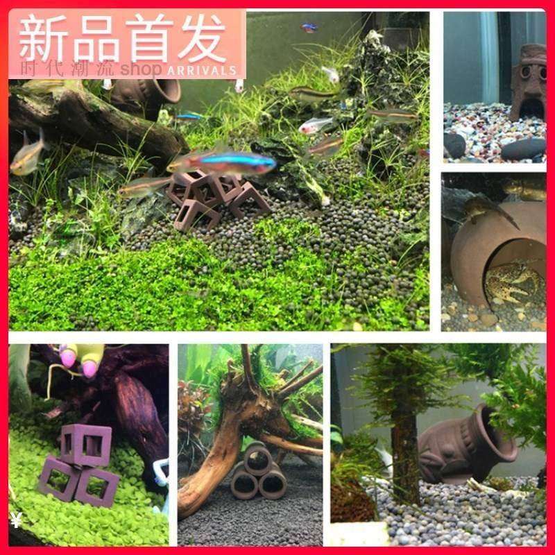 需鱼缸藏鱼洞水陆缸造景陶罐鳌虾虎鱼寄居蟹躲避屋鲷罐陶罐窝繁殖