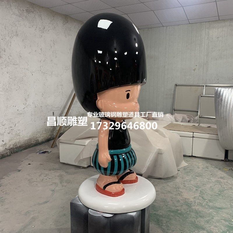 玻璃钢卡通定制厂家小女孩人物雕塑户外美陈店招摆件动物模型道具