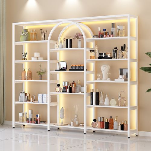 产品化妆品展示柜美容院美甲柜子陈列多层置物护肤理发店收纳货架