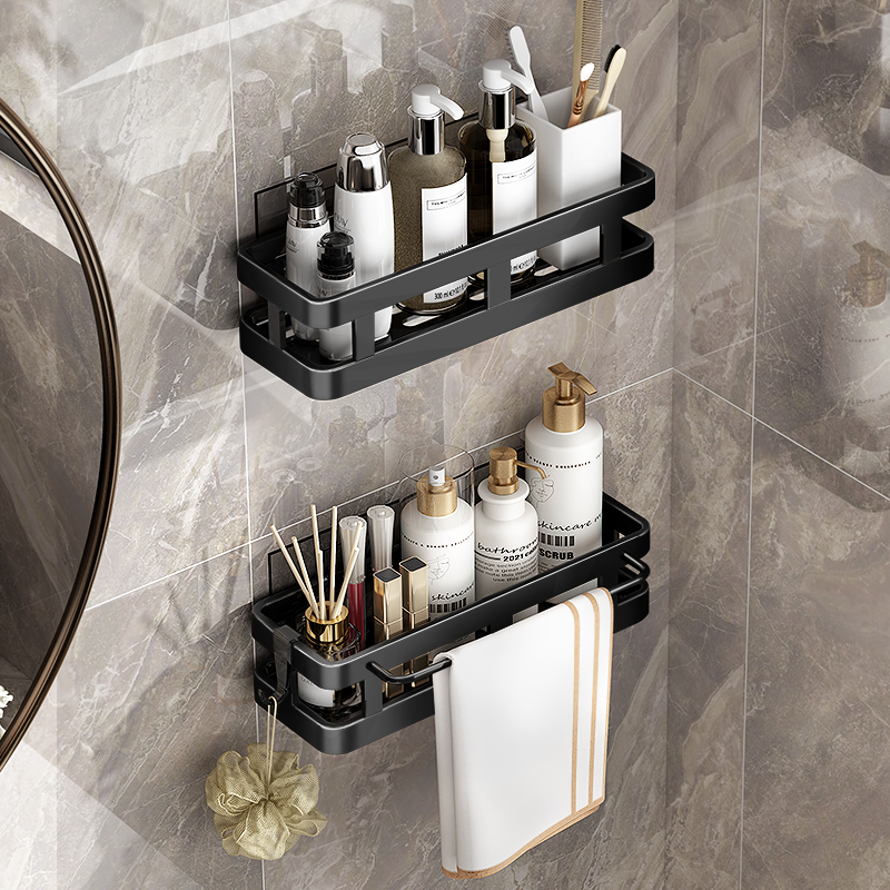不锈钢免打孔卫生间置物架浴室厕所洗手间洗漱台壁挂洗澡墙上收纳