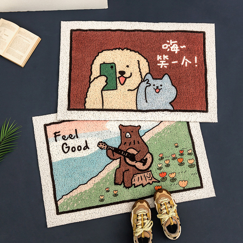 可爱入户门丝圈地垫门口脚垫防滑门垫客厅卧室卫生间地垫丝圈垫子,居家布艺,家用脚垫,淘宝优惠券,粉丝福利购,淘宝优惠卷