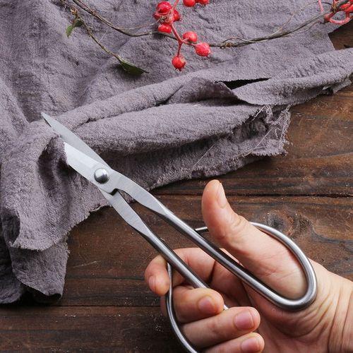 不锈钢实心叶芽剪家用修枝剪刀小枝切剪盆景剪刀园艺修枝专业花剪
