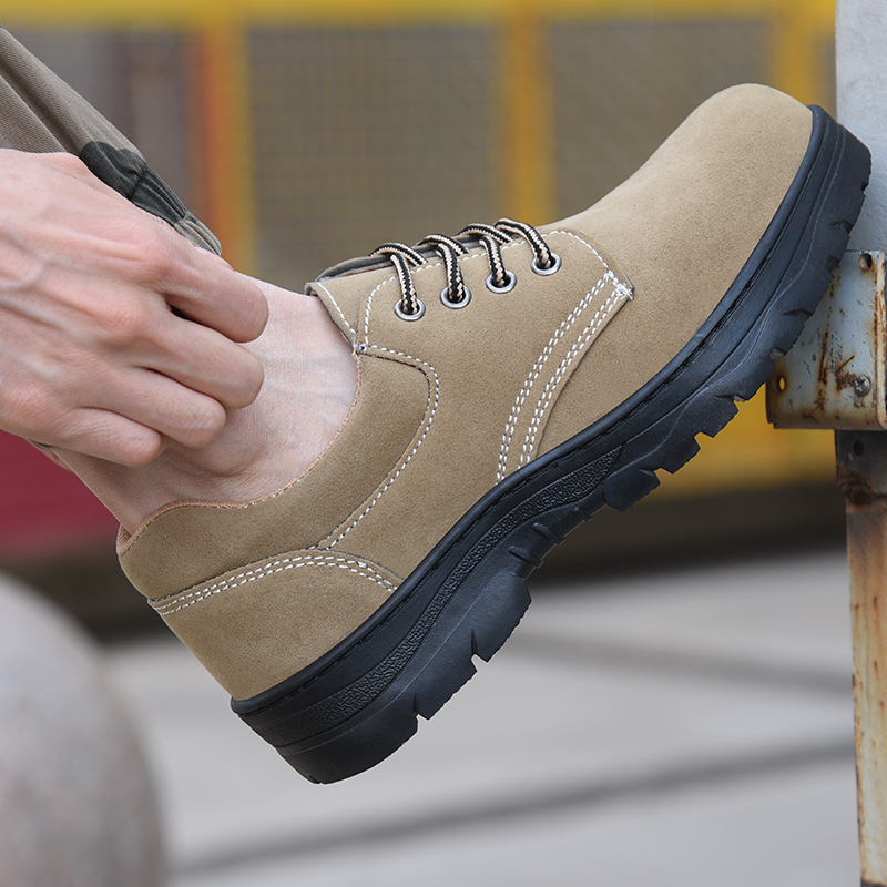 春秋劳保鞋男防砸防刺穿电焊工轻便软底钢包头防滑防臭耐磨工作鞋