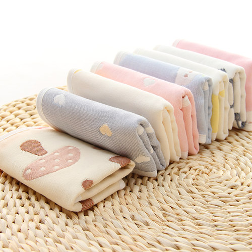 3条装 6层纱布大方巾 纯棉柔软吸水加厚幼儿园婴童成人洗脸小毛巾