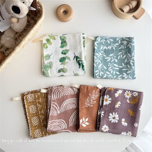 竹棉手帕婴儿纱布手帕宝宝手帕儿童手帕新生小方巾宝宝洗澡毛巾