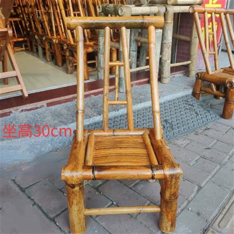 竹椅子靠背椅午休躺椅折叠椅化妆椅摇椅簸箕儿童款家用椅竹编制品