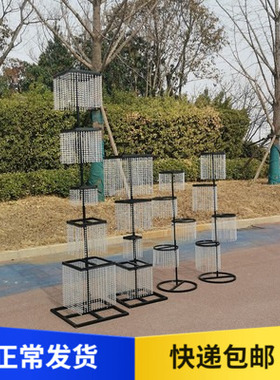 新款婚庆道具韶华路引装饰珠帘串韩式婚礼布置方型摆件水晶路引