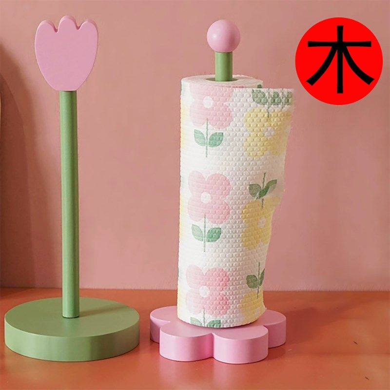 纸巾架新款桌面厨房专用卷筒卫生纸架吸油纸保鲜膜收纳层架木质卡,家居饰品,装饰摆件,淘宝优惠券,粉丝福利购,淘宝优惠卷