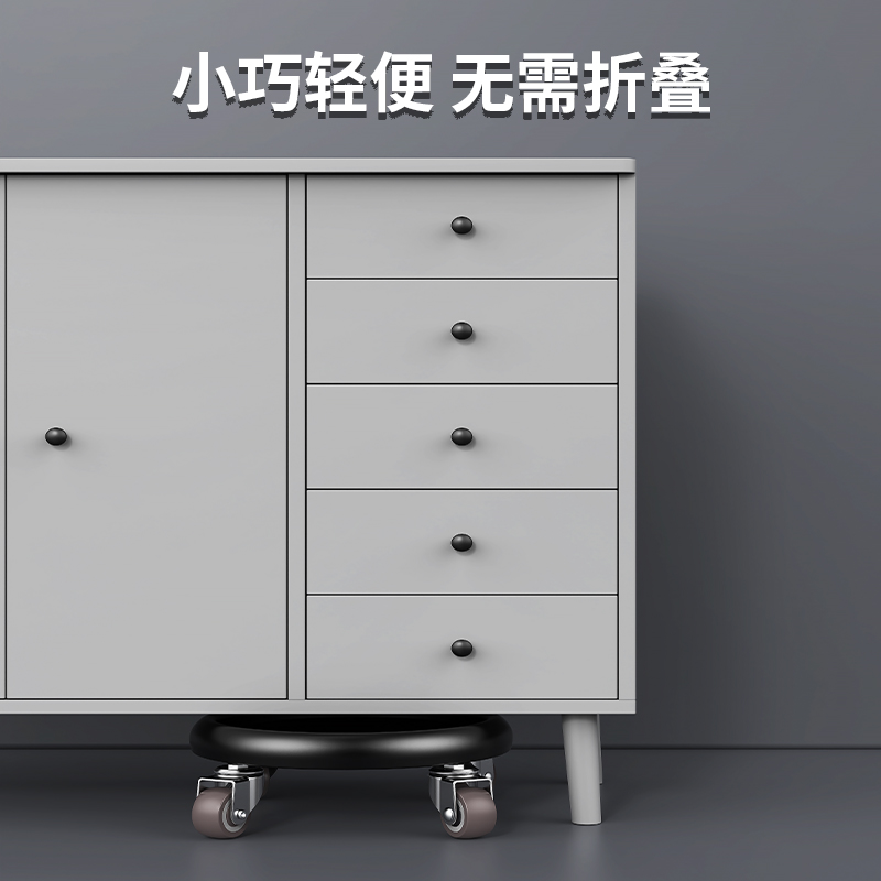 滑盘健身静音滑行带轮腹肌核心力量训练器材家用脚踩四轮万向健腹