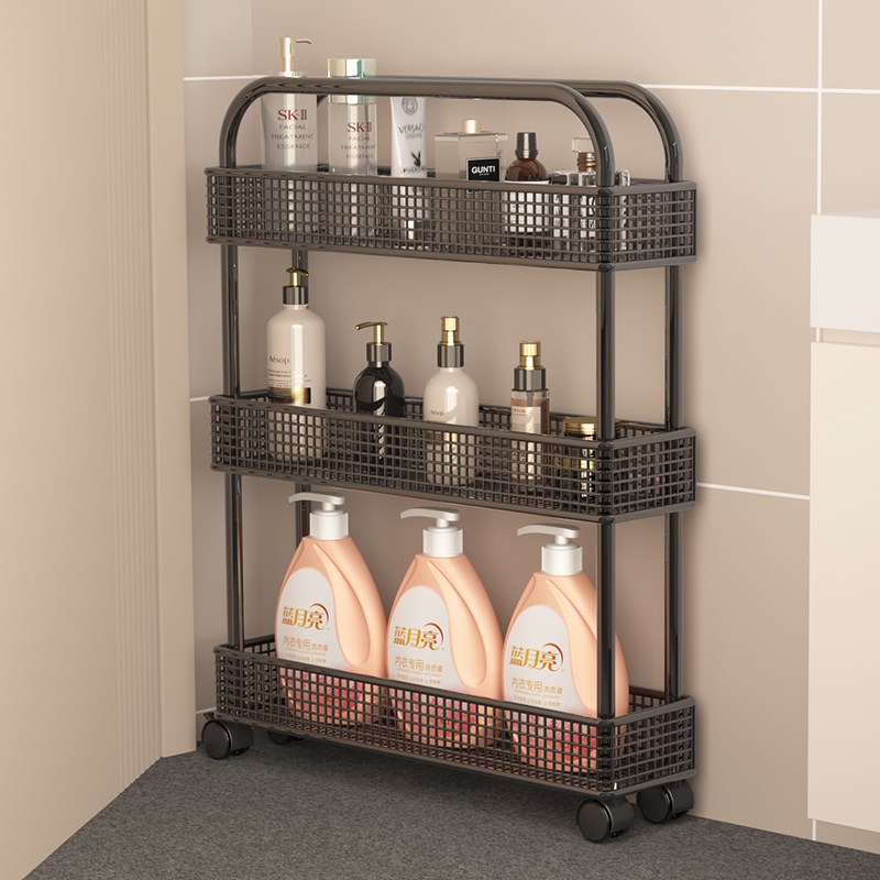 卫生间置物架缝隙浴室超窄款收纳柜门后夹缝极窄架子收纳架小推车