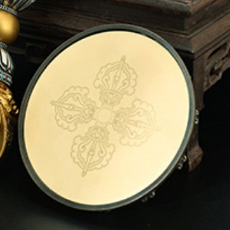 纯铜五股金刚杵底座大号小号莲花圆形座黄铜做工精细摆件