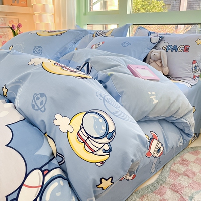 卡通纯棉被套100全棉单件200x230儿童单人学生宿舍被罩三件套单独