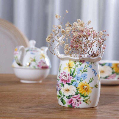 餐具配件厨房用具用品水果叉花篮 小勺容器 骨瓷家具摆件 陶瓷
