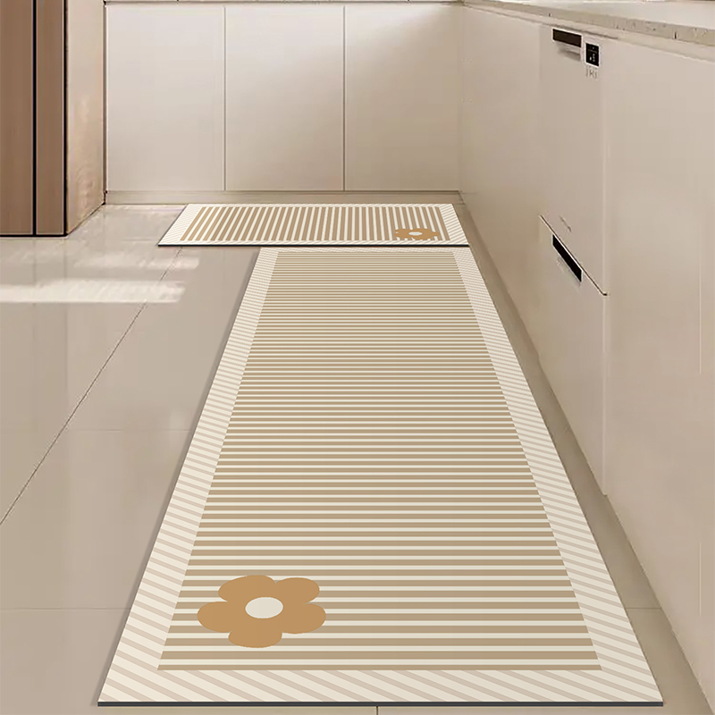 简约可擦洗地垫入户进门阳台地垫门厅厨房满铺皮革防水防油脚垫