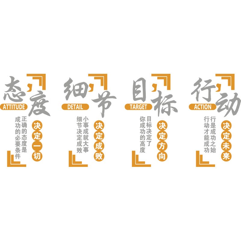公司进门象背景墙面装饰办公室氛围布置企业文化会议室励志标语