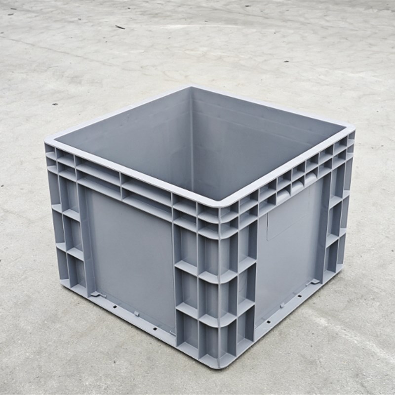 4430加高箱灰色箱收纳盒正方形箱周转塑胶塑料箱养殖专用箱