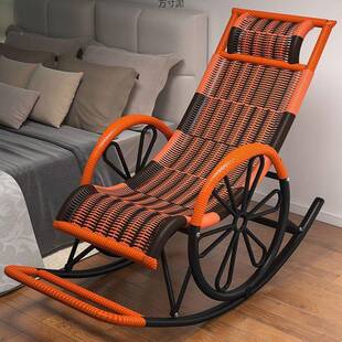 2简025新款约现摇椅仿藤台客厅阳见详情成人午休躺椅代家用懒人人