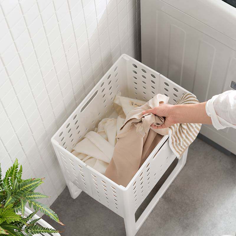 篮子篓衣物家用洗衣篮装日式塑料浴室脏衣服收纳筐可折叠桶卫生间